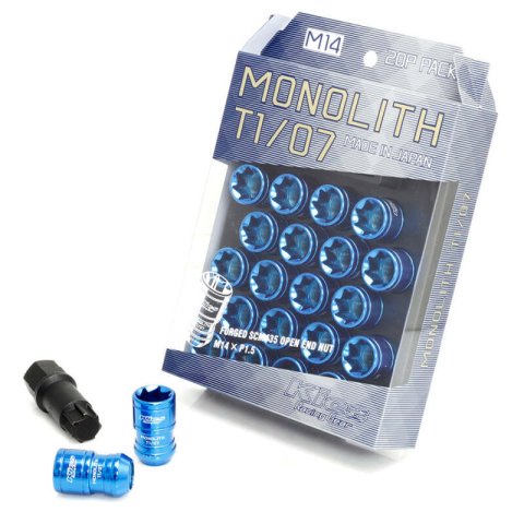 Project Kics 12x1.50 Monolith T1/06 Lug Nut Set - Blue (20 Pcs) thumbnail 1