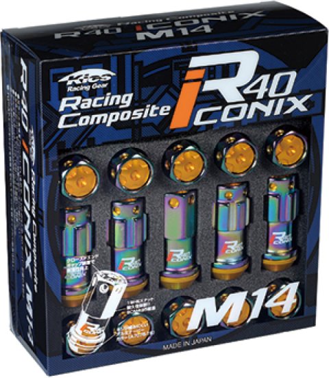 Project Kics 14x1.25 R40 Iconix Lock & Lug Nuts - Neo Chrome (16+4 Locks) thumbnail 2