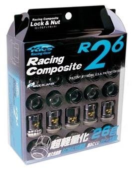 Project Kics 12X1.25 Black R26 Lug Nuts - 16+4 thumbnail 1