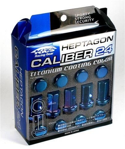 Project Kics 12X1.50 Titanium Blue Caliber Lug Nut thumbnail 1