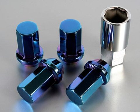 Project Kics 12X1.50 Titanium Blue Caliber Lug Nut thumbnail 2