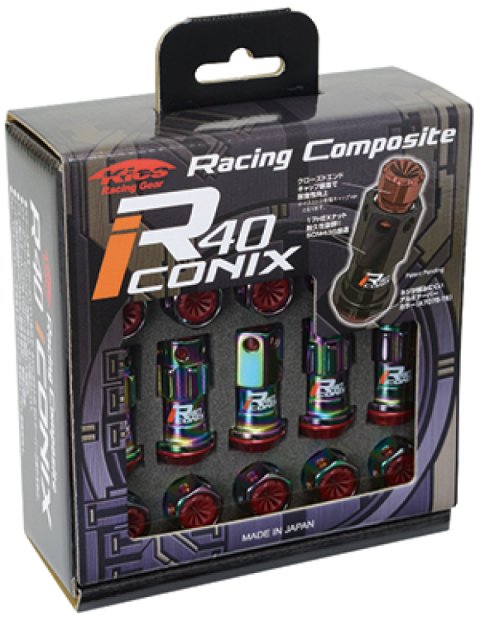 Project Kics 16+4 Locks Neocro R40 Iconix W/ Plastic Cap (Black) - 12X1.25 thumbnail 1