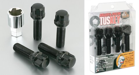 Project Kics Black Wt603 Tuskey 12X1.25 4 Locks + 1 Key - Black thumbnail 2