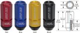 Project Kics Leggdura Racing Shell Type Lug Nut 53mm Open-End Look 16 Pcs + 4 Locks 12X1.5 Gold thumbnail 1