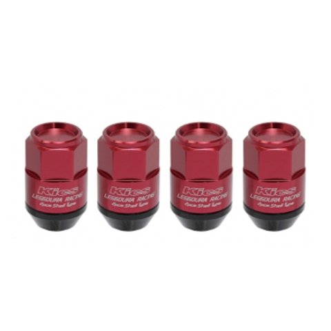 Project Kics Leggdura Racing Shell Type Lug Nut 35Mm Closed-End Look 16 Pcs + 4 Locks 12X1.25 Red thumbnail 1