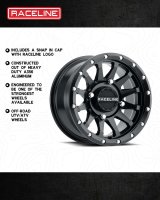 Raceline A95B Trophy 14x7in / 4x156 BP / 10mm Offset / 132.5mm Bore - Satin Black Wheel thumbnail 3