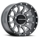 Raceline A95SG Trophy 14x7in / 4x110 BP / 10mm Offset / 83.8mm Bore - Grey & Black Lip Wheel thumbnail 2