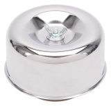Edelbrock Air Cleaner 94 Series Round Steel Top 4 65In Dia X 3 125In 2 63In ID Raised Base Chrome thumbnail 2