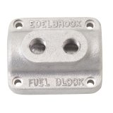 Edelbrock Fuel Block Dual Carburetor As Cast thumbnail 3