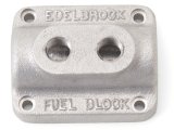 Edelbrock Fuel Block Dual Carburetor As Cast thumbnail 4
