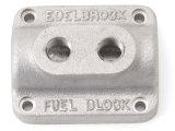 Edelbrock Fuel Block Dual Carburetor As Cast thumbnail 5