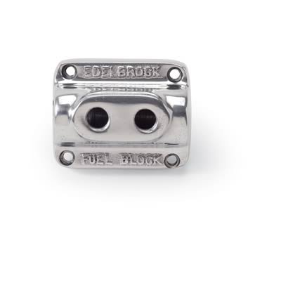 Edelbrock Polished Fuel Block Dual Carb