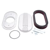 Edelbrock Air Cleaner Classic Series Oval Aluminum Top Cloth Element 17 5In X 9 35In X 3 9In Satin thumbnail 4