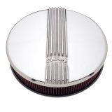 Edelbrock Air Cleaner Classic Series Round Aluminum Top Cloth Element 14In Dia X 3 9In Polished thumbnail 6