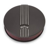 Edelbrock Air Cleaner Classic Series Round Aluminum Top Cloth Element 14In Dia X 3 9In Black thumbnail 1