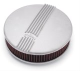 Edelbrock Air Cleaner Classic Series Round Aluminum Top Cloth Element 14In Dia X 3 9In Satin thumbnail 1