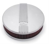 Edelbrock Air Cleaner Classic Series Round Aluminum Top Cloth Element 14In Dia X 3 9In Satin thumbnail 2