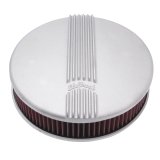 Edelbrock Air Cleaner Classic Series Round Aluminum Top Cloth Element 14In Dia X 3 9In Satin thumbnail 3