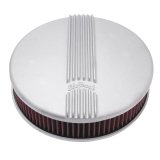 Edelbrock Air Cleaner Classic Series Round Aluminum Top Cloth Element 14In Dia X 3 9In Satin thumbnail 4