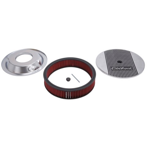 Edelbrock Air Cleaner Elite II 14In Diameter w/ 3In Element Standard Height Polished thumbnail 7