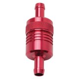 Edelbrock Fuel Filter Aluminum 3In X 01/ 1/8In 3/8In Inlet/Outlet Red thumbnail 4