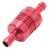 Edelbrock Fuel Filter Aluminum 3In X 01/ 1/8In 3/8In Inlet/Outlet Red thumbnail 7