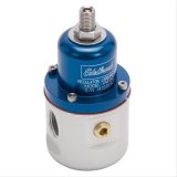 Edelbrock Fuel Pressure Regulator Carbureted 160 GPH 5-10 PSI 3/8In In/Out 3/8In Return Blue/Clear thumbnail 3