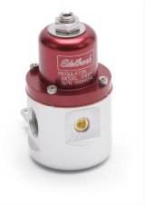 Edelbrock Fuel Pressure Regulator Carbureted 160 GPH 5-10 PSI 3/8In In/Out 3/8In Return Red/Clear thumbnail 1