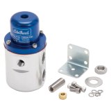 Edelbrock Fuel Pressure Regulator Carbureted 160 GPH 5-10 PSI 3/8In In/Out Returnless Blue/Clear thumbnail 4