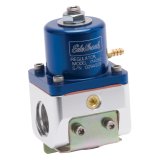 Edelbrock Fuel Pressure Regulator Carbureted 180 GPH 5-10 PSI -10 In/Out -6 Return Blue/Clear thumbnail 4