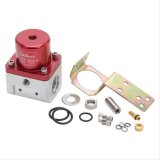 Edelbrock Fuel Pressure Regulator Carbureted 180 GPH 5-10 PSI -10 In/Out -6 Return Red/Clear thumbnail 3