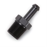 Edelbrock Hose Fittings Straight 1/2In NPT to 3/8In Barb Black Anodize thumbnail 2