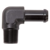 Edelbrock Hose End 90-Degree 3/8In NPT to 1/2In Barb Black Anodize thumbnail 4