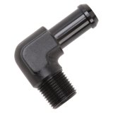 Edelbrock Hose End 90-Degree 3/8In NPT to 1/2In Barb Black Anodize thumbnail 5
