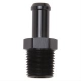 Edelbrock Hose End Straight 1/2In NPT to 1/2In Barb Black Anodize thumbnail 1