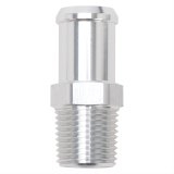 Edelbrock Hose End Straight 1/2In NPT to 3/4In Barb Clear Anodize thumbnail 1