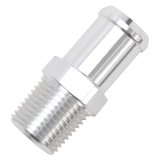 Edelbrock Hose End Straight 1/2In NPT to 3/4In Barb Clear Anodize thumbnail 5