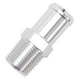 Edelbrock Hose End Straight 1/2In NPT to 3/4In Barb Clear Anodize thumbnail 6