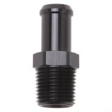 Edelbrock Hose End Straight 1/2In NPT to 5/8In Barb Black Anodize thumbnail 1