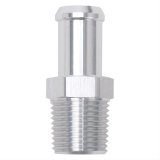 Edelbrock Hose End Straight 1/2In NPT to 5/8In Barb Clear Anodize thumbnail 1