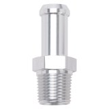 Edelbrock Hose End Straight 3/8In NPT to 1/2In Barb Clear Anodize thumbnail 3