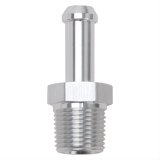Edelbrock Hose End Straight 3/8In NPT to 3/8In Barb Clear Anodize thumbnail 1