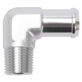 Edelbrock Hose End 90-Deg 1/2In NPT to 3/4In Barb Clear Anodize thumbnail 4