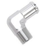 Edelbrock Hose End 90-Deg 1/2In NPT to 3/4In Barb Clear Anodize thumbnail 5