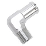 Edelbrock Hose End 90-Deg 1/2In NPT to 3/4In Barb Clear Anodize thumbnail 6