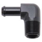 Edelbrock Hose End 90-Deg 1/2In NPT to 3/8In Barb Black Anodize thumbnail 3