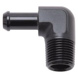 Edelbrock Hose End 90-Deg 1/2In NPT to 3/8In Barb Black Anodize thumbnail 4