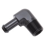 Edelbrock Hose End 90-Deg 1/2In NPT to 3/8In Barb Black Anodize thumbnail 6