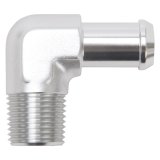 Edelbrock Hose End 90-Deg 1/2In NPT to 5/8In Barb Clear Anodize thumbnail 3