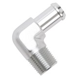 Edelbrock Hose End 90-Deg 1/2In NPT to 5/8In Barb Clear Anodize thumbnail 5